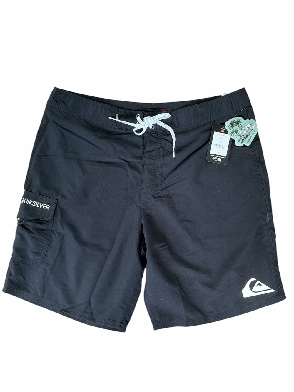NWT Quiksilver Men’s Boardshorts Black Size 36 W/Side Pocket